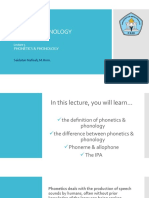 3 - Phonetics & Phonology