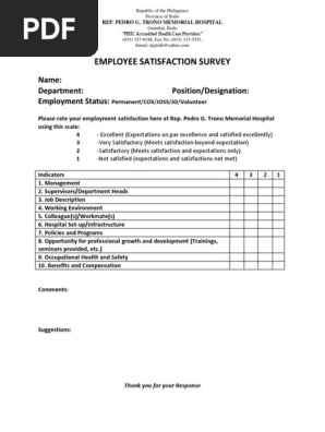 employee satisfaction survey