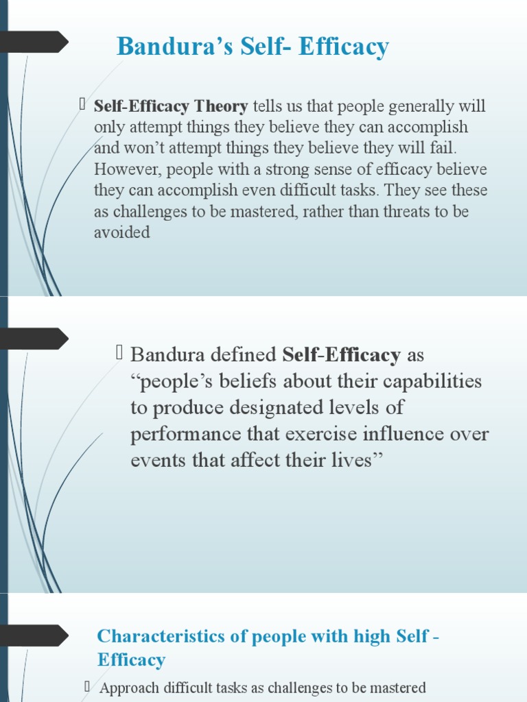 Bandura 1977 Self Efficacy Pdf | Bandura Self Efficacy Theory – CSGVJJ
