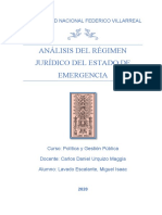 Análisis del régimen jurídico del estado de emergencia en el Perú