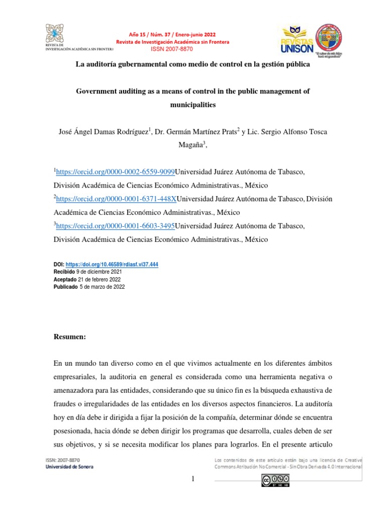 Auditoría Gubernamental y Control Público | PDF | Auditoría ...