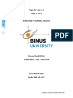 Industrial Feasibility Analysis: Tugas Personal Ke-1 Week 2/ Sesi 3