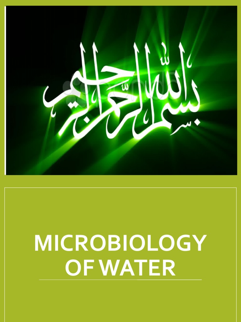 Microbiology of Water PDF Sewage Treatment Water Purification