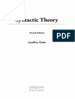 Syntactic Theory: Geoffrey Poole