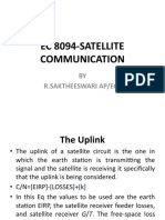 Ec 8094-Satellite Communication: BY R.Saktheeswari Ap/Ece