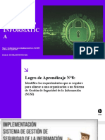Seguridad Informatic A: Tema 8: Consideraciones para La Implementación de Un SGSI (ISO 27001) en Una Organización