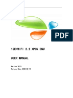 1GE+WIFI 2.2 XPON ONU USER MANUAL - v1.0