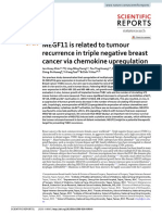 MEGF11 Is Related To Tumour Recurrence in Triple Negative Breast Cancer Via Chemokine Upregulation.