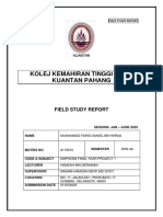 Kolej Kemahiran Tinggi Mara Kuantan Pahang: Field Study Report