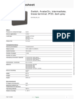 Switch datasheet specs IP20 dark grey