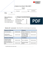 Writing Feedback Cover Sheet 2: FINAL DRAFT