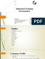 Industrial Training Presentation: Prepared By: Guided by
