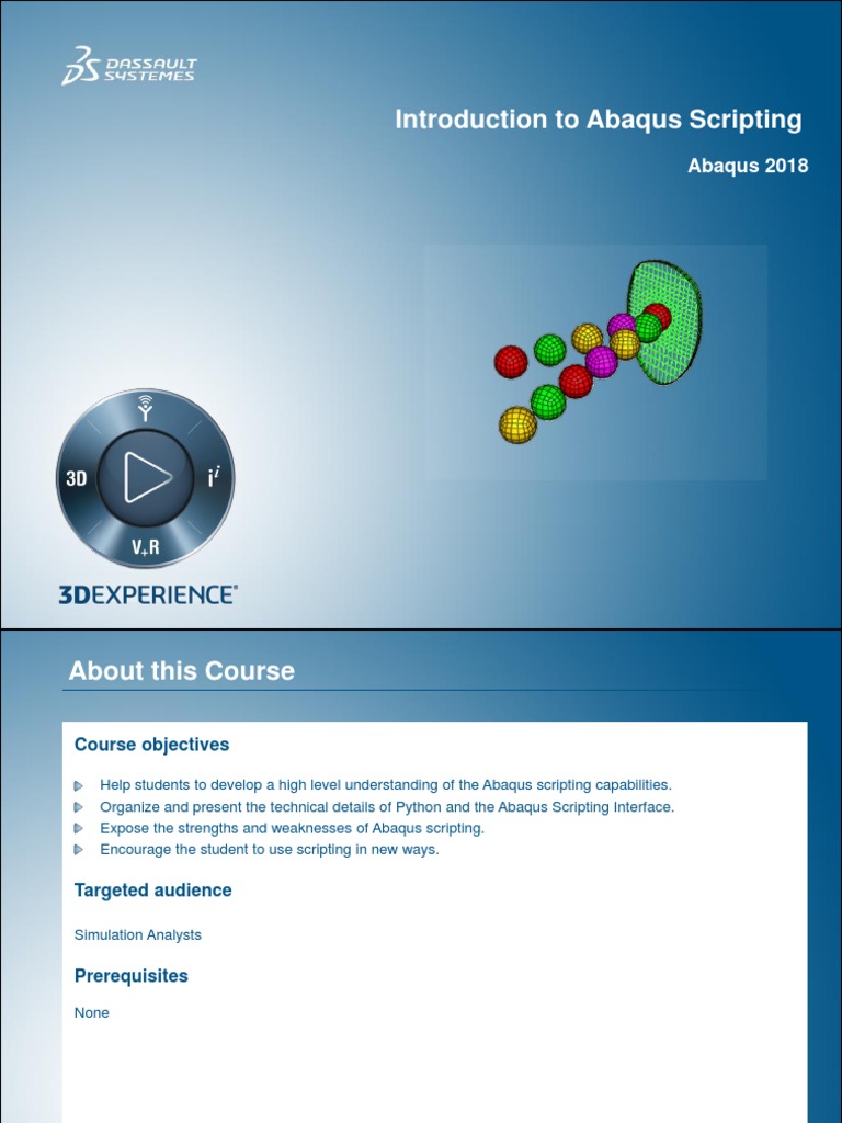 Introduction To Abaqus Scripting (ABAQUS) | PDF | Computing | Software ...