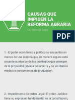 Causas Que Impiden La Reforma Agraria