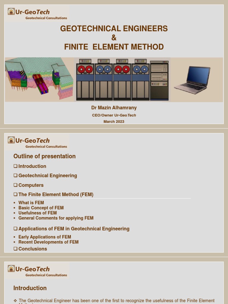 FEM Applications in Geotechnical Engineering | PDF | Finite Element ...
