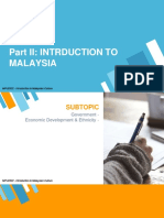 TOPIC 1 - II - INTRO TO MALAYSIA