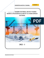 Unidad 02: Álgebra Vectorial, Rectas Y Planos: Sesión 8: Aplicación de La Recta Y El Plano-Espacio Vectorial