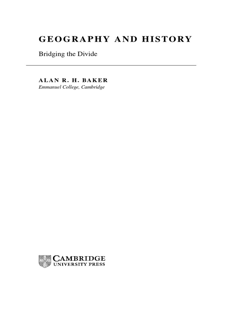 Geography and History | PDF | Geography | Historian