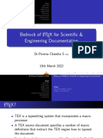 Bedrock of L TEX For Scientific & Engineering Documentation: DR - Poorna Chandra S