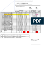 Daftar Nilai PAS 1 Kls 8A Matematika