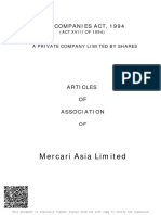 Mercari Asia Limited: The Companies Act, 1994