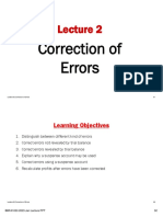 Correction of Errors: Learning Objectives