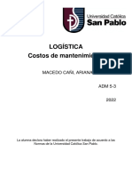 Logística Costos de Mantenimiento: Macedo Cañi, Ariana Georget