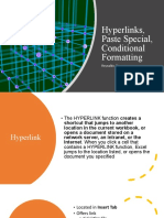 Hyperlinks and Paste Functions
