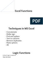 6.1 - MS Excel Functions