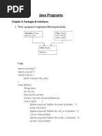 Java Programs: Packages & Interfaces