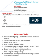 Unit 4: Network Topologies and Network Devices (Total Marks-10)