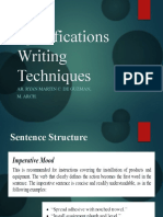 Specifications Writing Techniques: Ar. Ryan Martin C. de Guzman, M. Arch