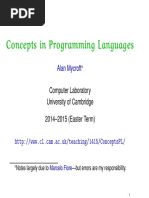 Concepts in Programming Languages: Alan Mycroft