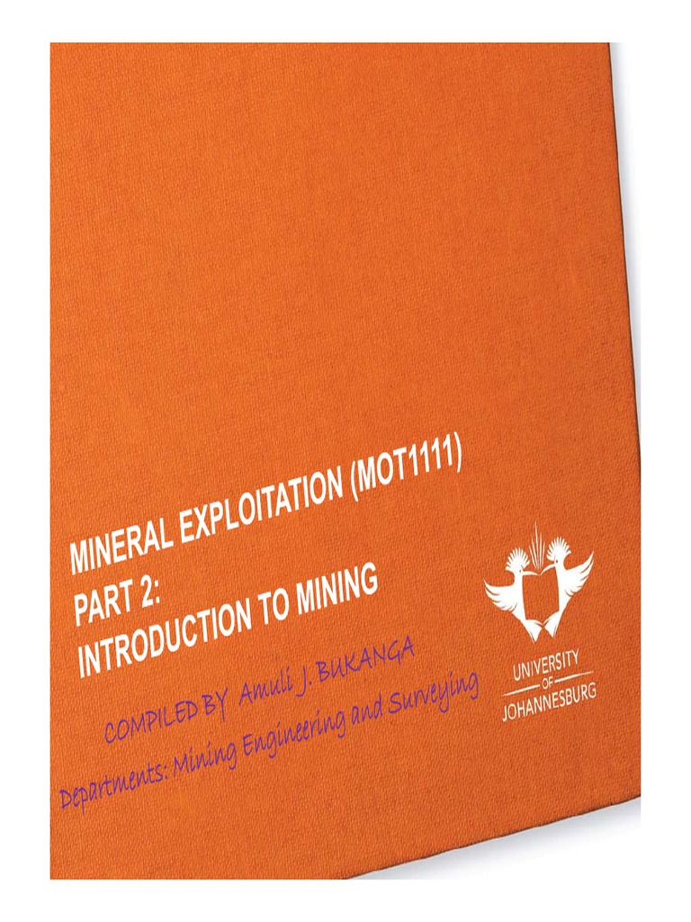 Underground Mining Methods Explained | PDF | Mining | Minerals