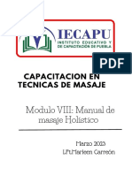 Modulo VIII: Manual de Masaje Holístico