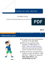 Hypothesis Testing Case Study: Glaucoma: DR Alberto Corrias