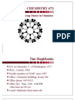 Chemistry 673: Symmetry and Group Theory in Chemistry