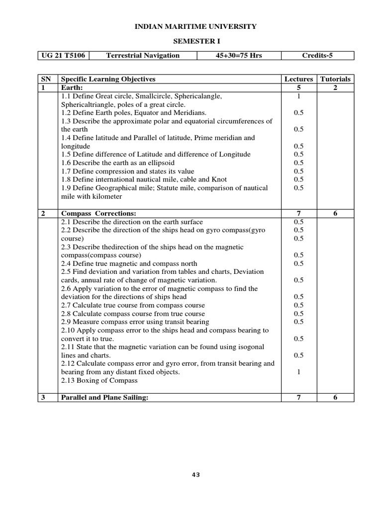 Terestial Navigation PDF Compass Latitude