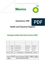 Operations: HSE Health and Industrial Hygiene: Hydrogen Sulfide Safe Work Practice (SWP)