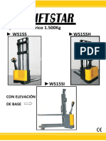 Apilador Eléctrico 1.500Kg Ws15S Ws15Sh