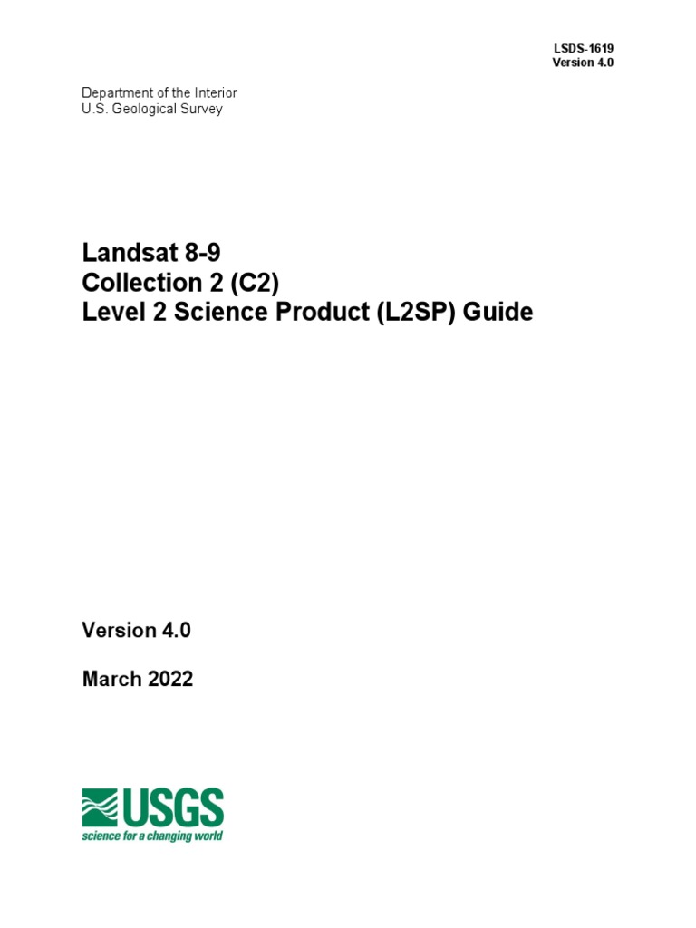 Landsat 8-9 Level 2 Science Product Guide | PDF