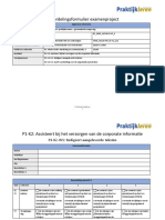 Beoordelingsformulier Examenproject: Algemene Informatie