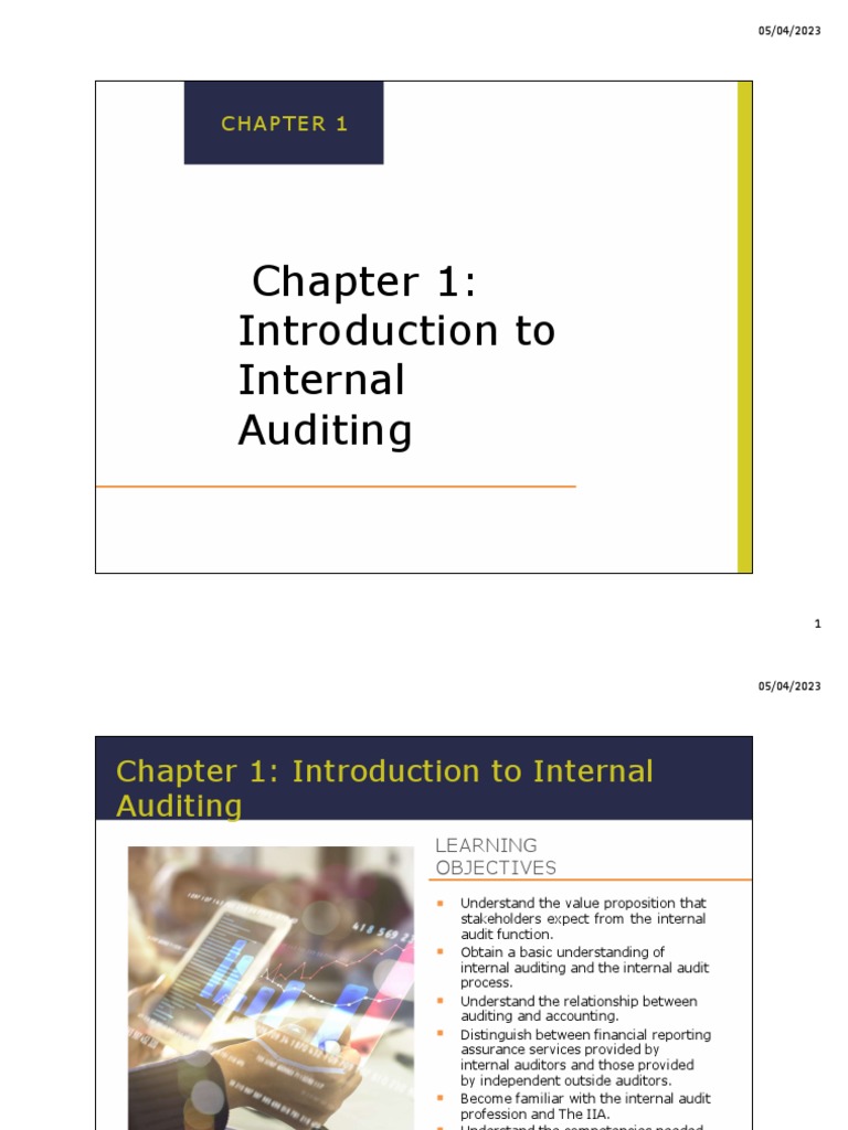 Chapter 1 Introduction To Internal Auditing | PDF | Internal Audit | Audit