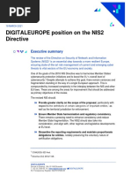 DIGITALEUROPE Position On NIS2 Directive