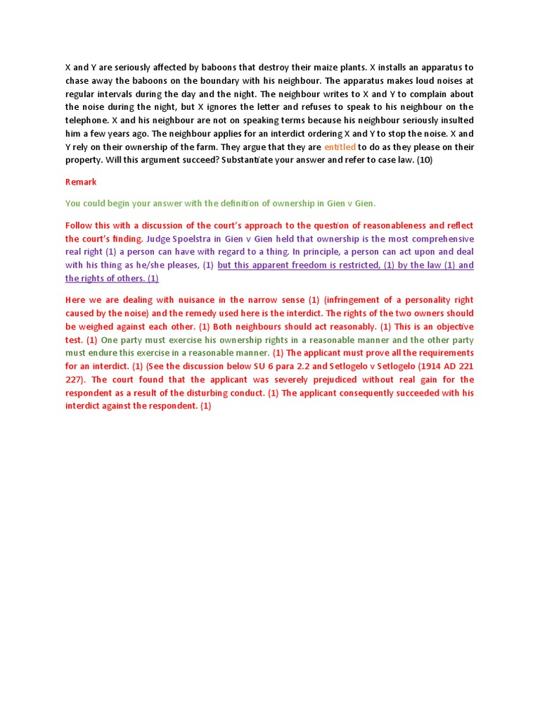 Property Ownership Disputes and Nuisance | PDF | Concurrent Estate | Lease