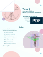 Tema 1 - Conceptos Básicos, Planos y Relaciones Anatómicas