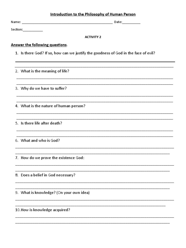 Intro.toPhilo.Activity2and3 PDF God Knowledge