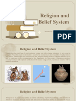 Religion and Belief System: Presented By: ARELLANO, Faith V. REGLOS, Marie Nhelle K