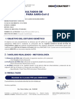 Informe de Resultados de La Prueba PCR para Sars-Cov-2