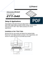 Setup the ZTT-540 T-Slot Table for Applications